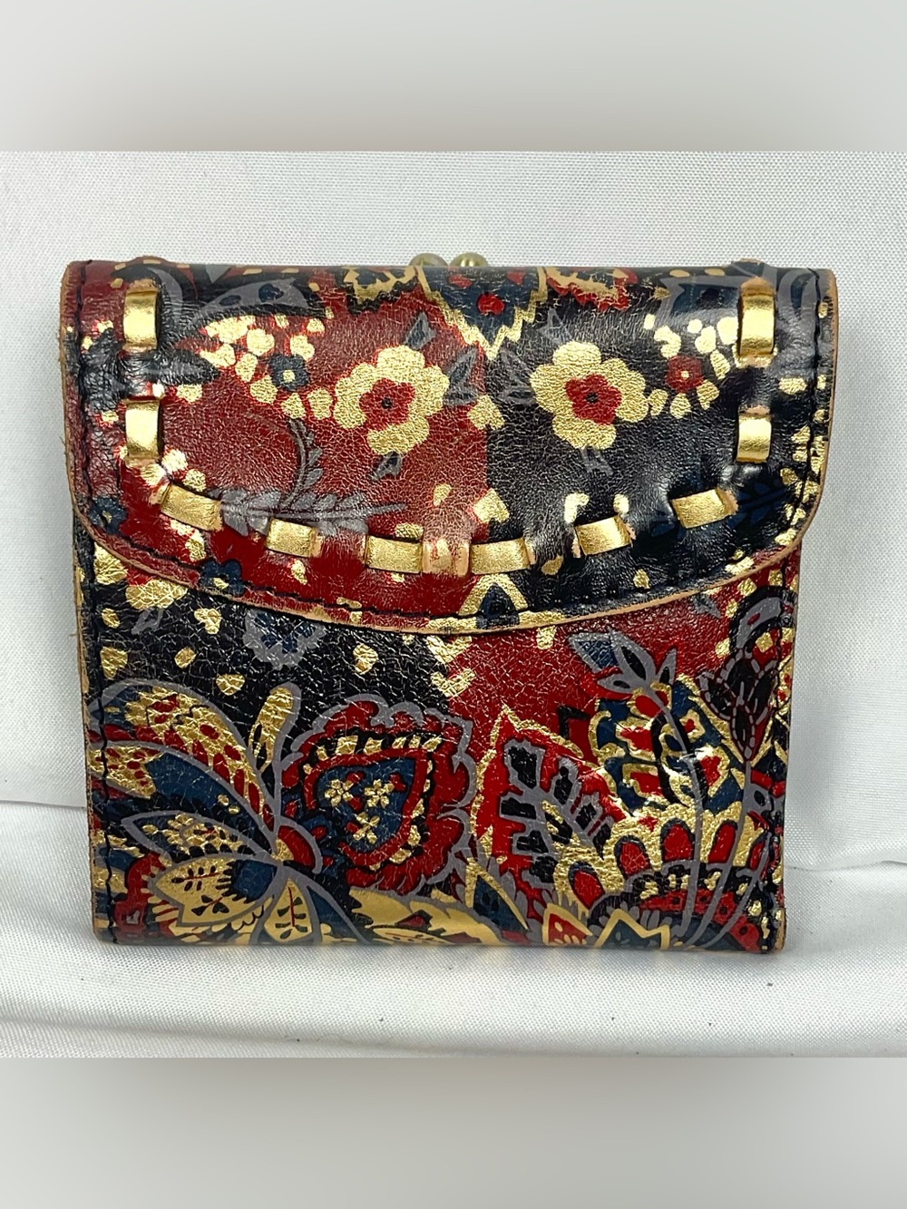 Patricia Nash Provencal Escape Leather Wallet Floral Flap Boho